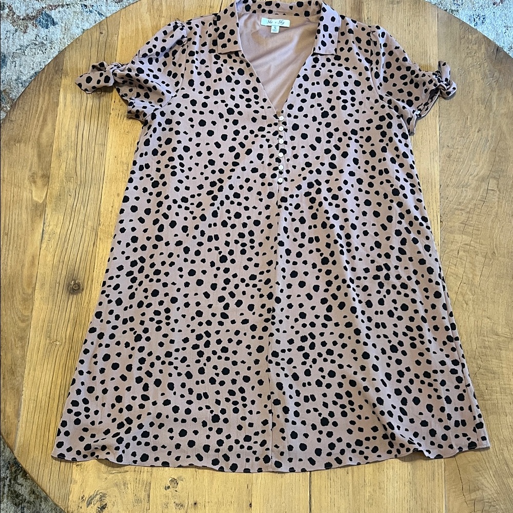 She + Sky Brown and Black Spotted Tunic